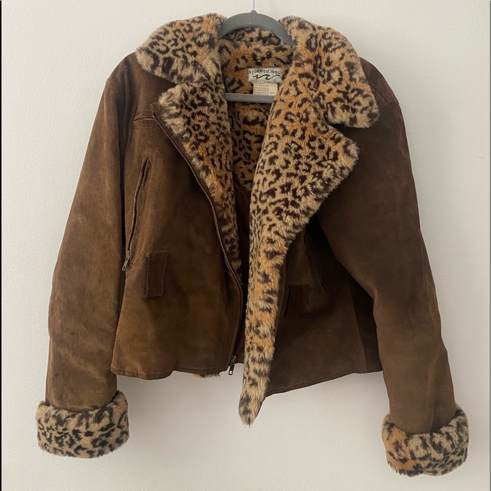 Vintage Leopard Moto Jacket - Picture 1 of 8
